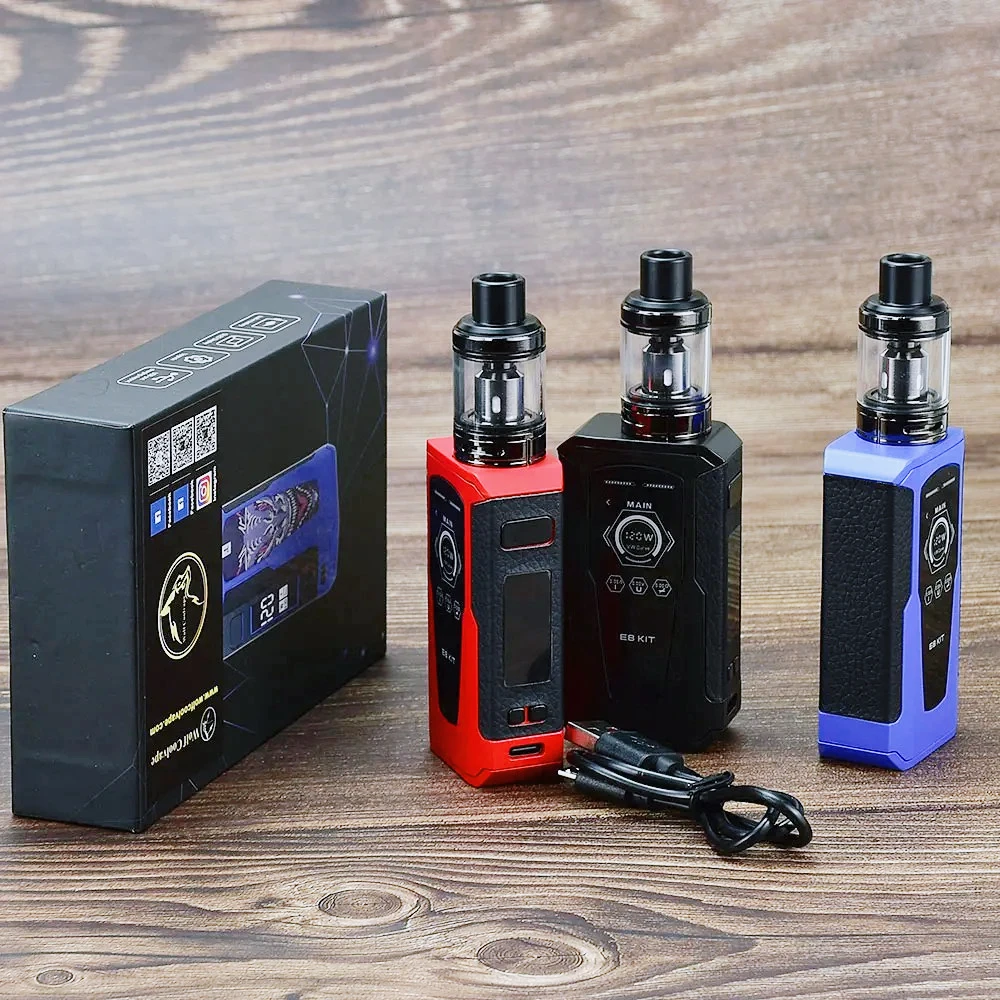 wolfcoolvape Electronic Cigarette Kit 120W Vape Mod Box Kit with OLED Screen, 2.5ml Atomizer and 1800mAh Battery