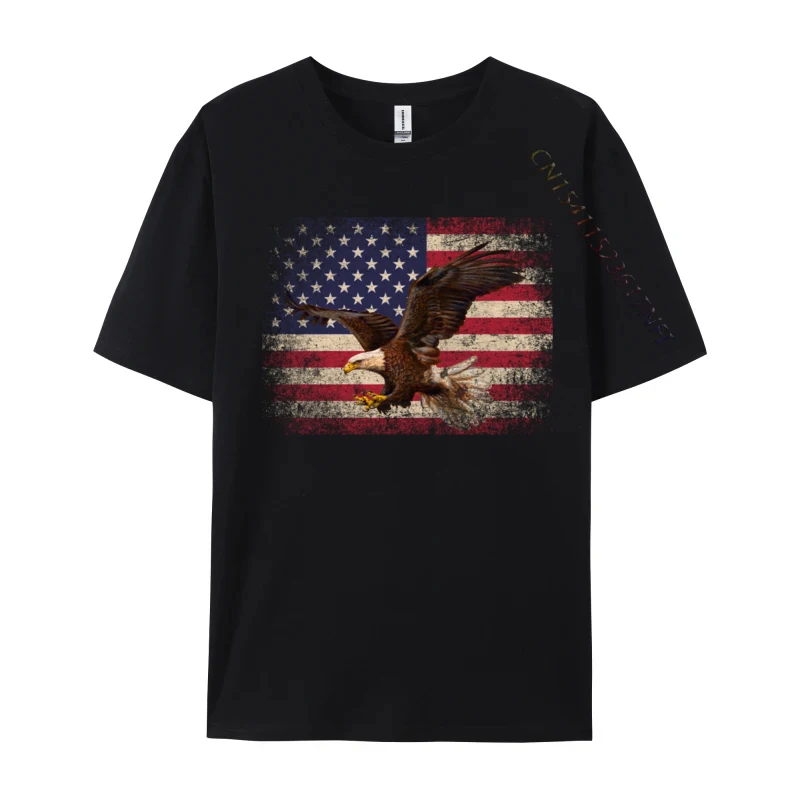 

Bald Eagle 4th Of July Christmas American Flag Country T-Shirts Men's T-Shirts Dad Gift From Kids Vintage T-Shirts For Mens