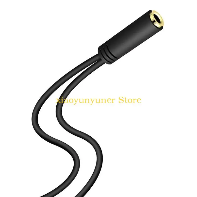 P9JB Durable Earphone Splitter for Computer Mic Headphone Audio Extension Cable Cord Audio Stereo Extension Adapter