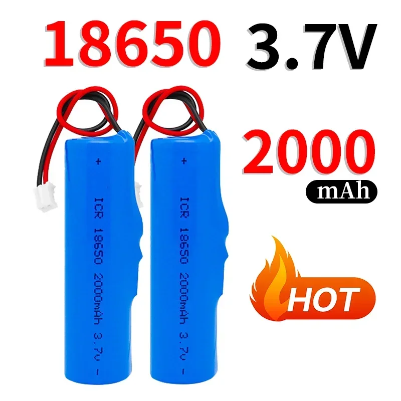 Oryginalny 3.7V 2000mAH akumulator litowy wielokrotnego ładowania 18650 litowo-jonowy z PH2.0-2P baterią do wędkowania lampka LED Bluetooth 4.2V