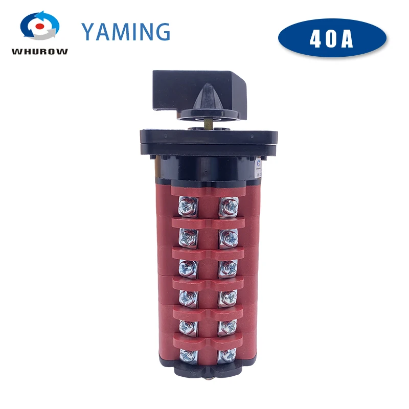 KDHC-40/6*10 interruptor de leva giratorio diez posiciones 6 polos 40A Selector de cambio para fabricante de máquinas de soldadura Bx6