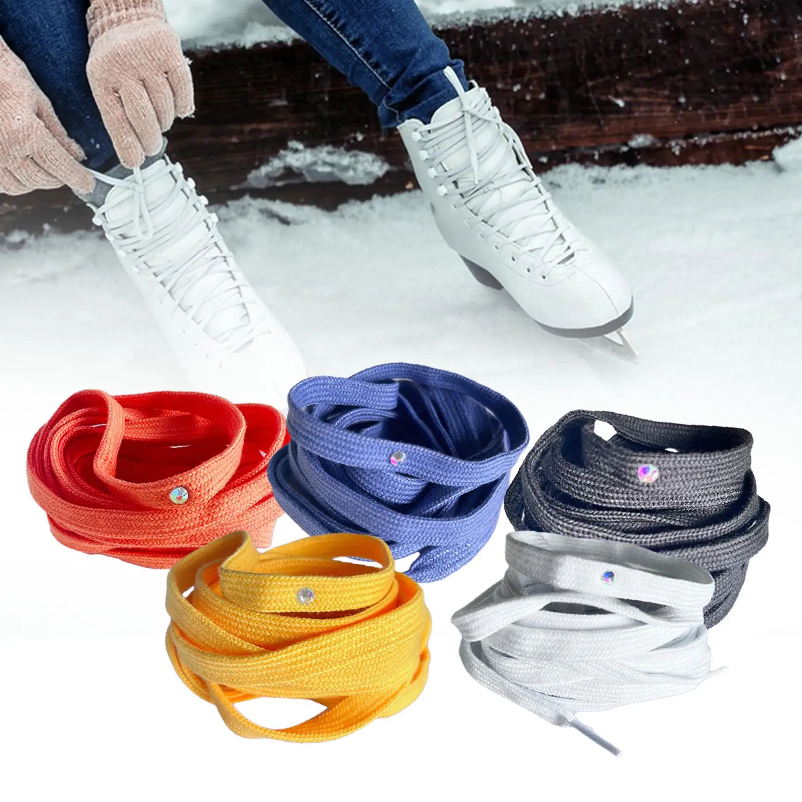 Cordones elegantes para patines de Hockey sobre hielo, cordones de 102,36 pulgadas para reemplazo de Hockey