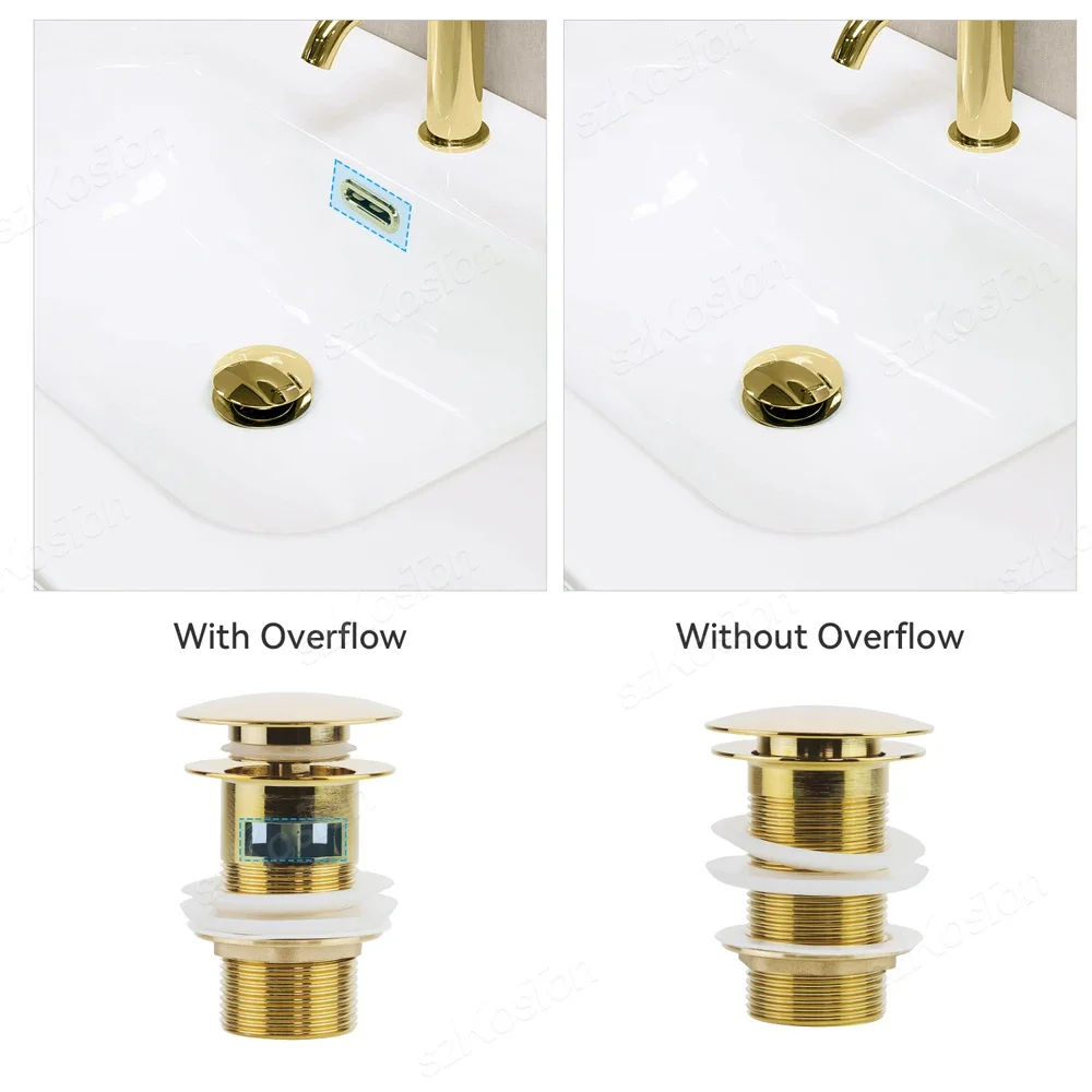 Bathroom Basin Sink Sewer Pop Up Drain filter Waste Stopper Bathroom Kitchen Faucet Accessories Brass Matt Black Gold