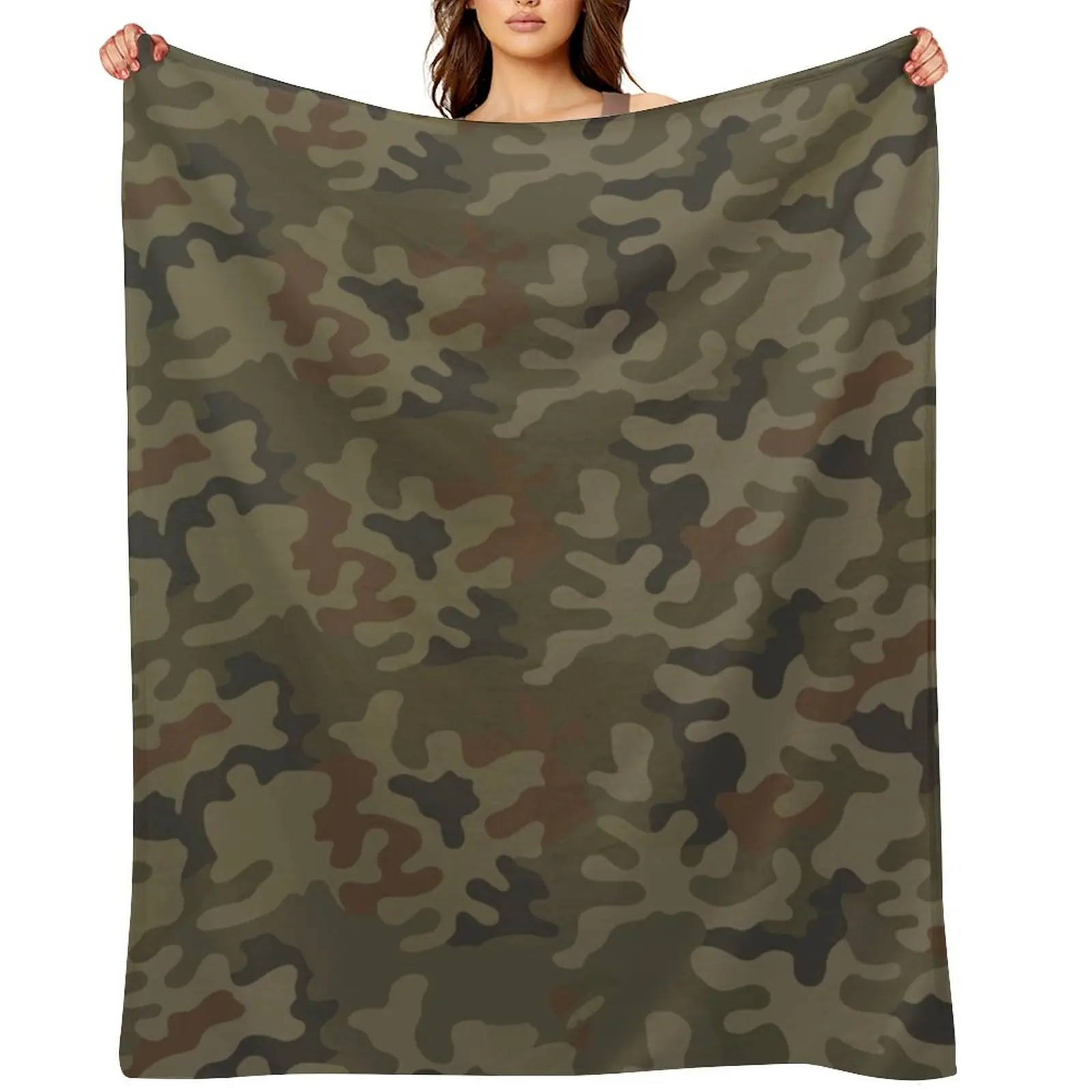 

polish camouflage pattern, grom. Throw Blanket Luxury St heavy to sleep halloween Picnic Blankets
