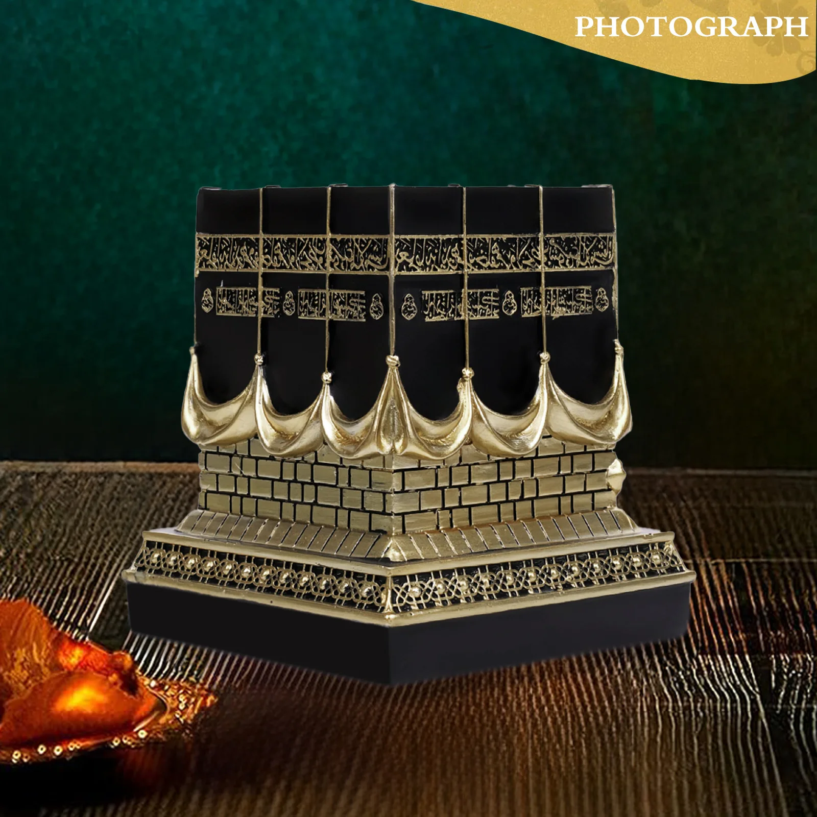 Kaaba Mecca Black House Model Living Room Ornament Resin Crafts Saudi Tourism Souvenirs Hot