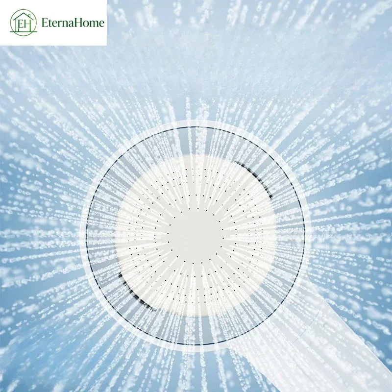 Air pressurized cloud soft backwash pressurized shower waterproof descaling dense double outlet