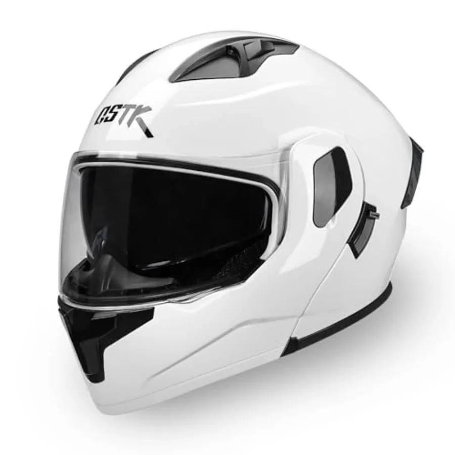 

Motorcycle helmet for street and off-road use ABS plastic matte black DOT certified modular design with quick-release interchan