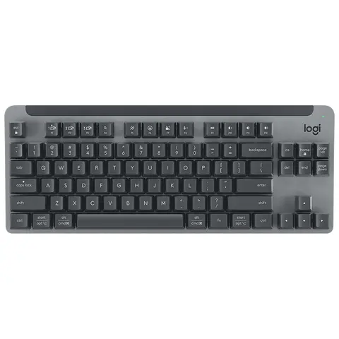 Bezprzewodowa klawiatura mechaniczna Logitech K855, osie TTC czerwone, układ 84 klawiszy, połączenie Bluetooth lub odbiornik 2.4G