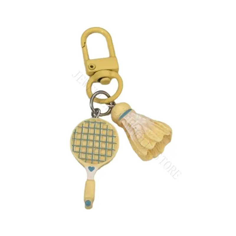 R7UF Playful Sports Theme Resin Keyring Student Gift Cheerful Design Positive