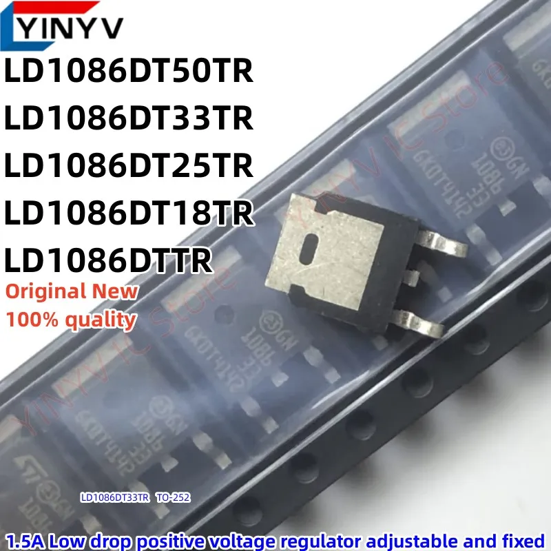 20pcs-ld1086-ld1086dt50tr-ld1086dt33tr-ld1086dt25tr-ld1086dt18tr-ld1086dttr-ld1086dt-ld1086dt33-ld1086-adj-ld1086dt18-to-252-novo