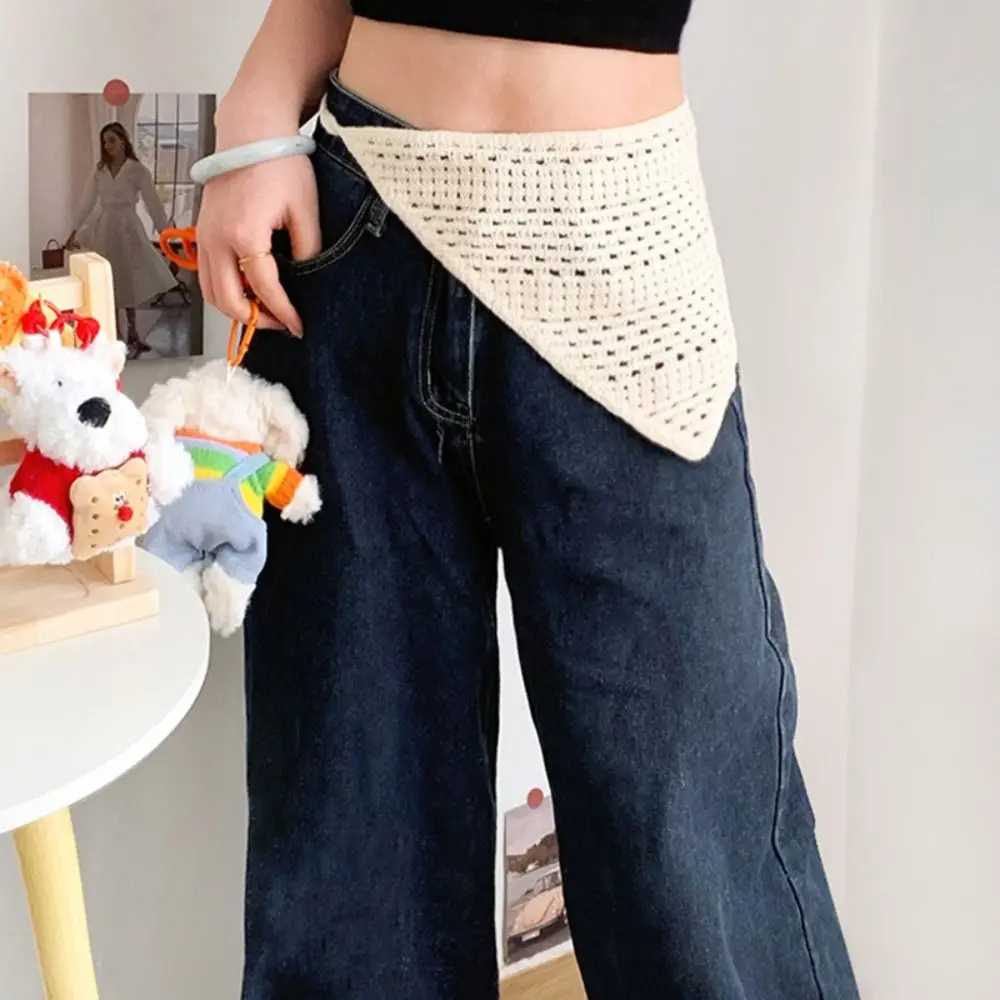 Turbante bohemio, pañuelo triangular de punto, faja, chal, delantal, bufandas envolventes con flecos, banda para la cintura de estilo étnico, chicas picantes