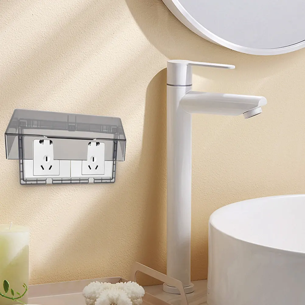 

Защитная крышка для розетки, не требующая сверления, многоразовая, водонепроницаемая, для ванной, кухни, офиса, настенных розеток