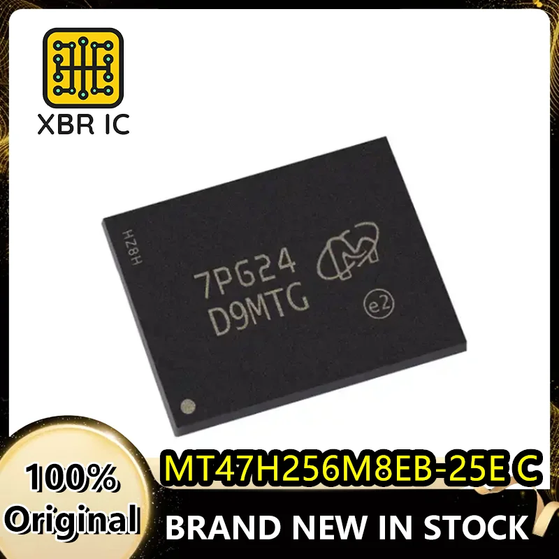 (2/20 pieces) MT47H256M8EB-25E C FBGA-60 Silkscreen D9MTG Memory Storage IC Chip Electronics Brand New Original Fast Shipping