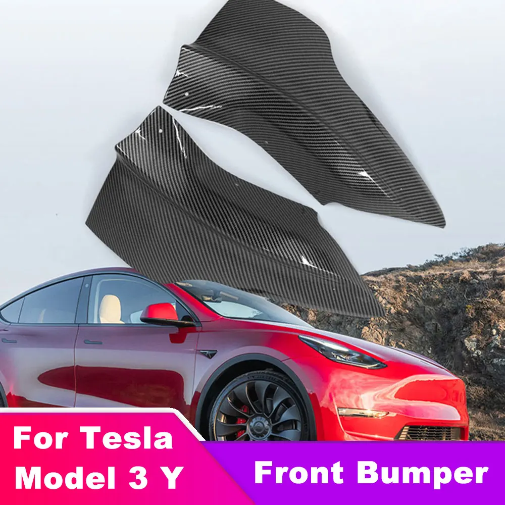 

For Tesla Model 3 Y Adjustable Universal Vehicle Car Front Bumper Lip Body Kit Spoiler Splitter Scratch Protector Anti Scratch