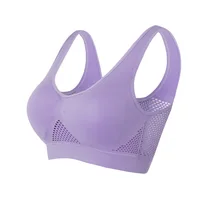 Breathable Sports Bra Top Fitness Women Brassiere Removable Padded Sport Bra Running Gym Seamless Push Up Bras 2