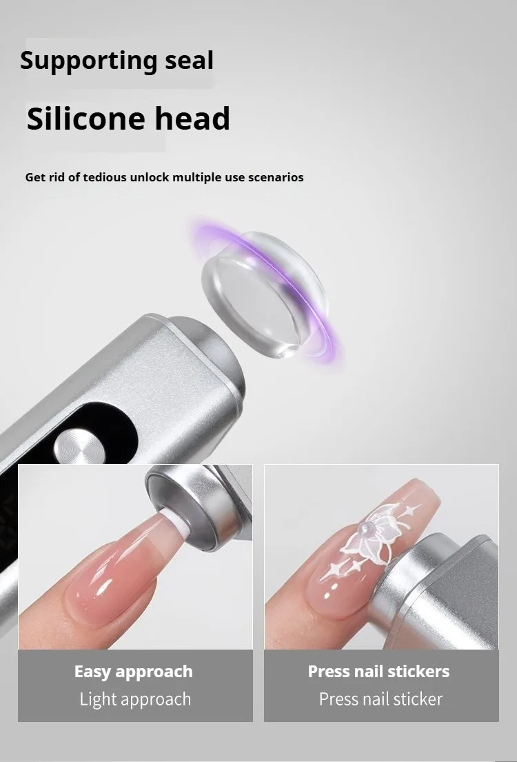 3in1 UV LEDメタルネイルランプ ミニハンドヘルドUVランプ マニキュア用 ポータブルネイルドライヤー スタンドランプ ネイルキャッツアイマグネットヘッド付き