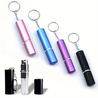 Refillable 10ml Portable Perfume Spray Bottle with Keychain Mini Spray Bottle Perfume Refill Spray Press Head Portable Travel