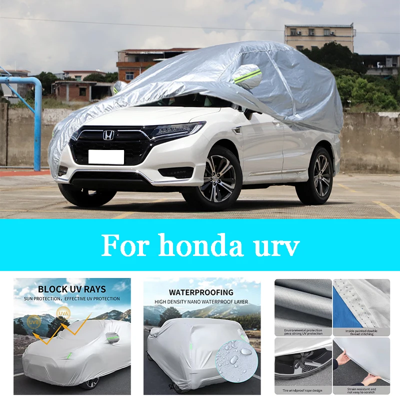 غطاء سيارة خارجي كامل غطاء ثلج خارجي مقاوم للماء والغبار مع شرائط عاكسة لسيارة Honda Urv #1