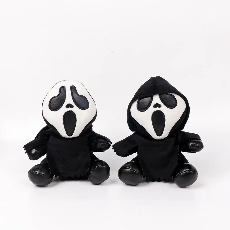 Nowy 18cm Ghostface pluszowa zabawka śmierć figurka Horror lalka miękkie nadziewane grymas Halloween zabawka lalka dekoracja na Halloween lalki