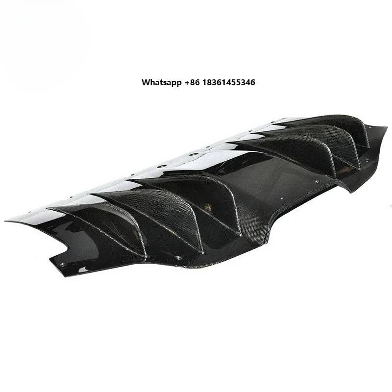 

For 458 Italia Speciale Spider OEM Style Carbon Fiber Rear Bumper Lip Diffuser Shark Fin