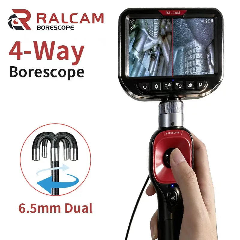 Ralcam 360° Articulating Borescope, Slim Probe 4-Way 5