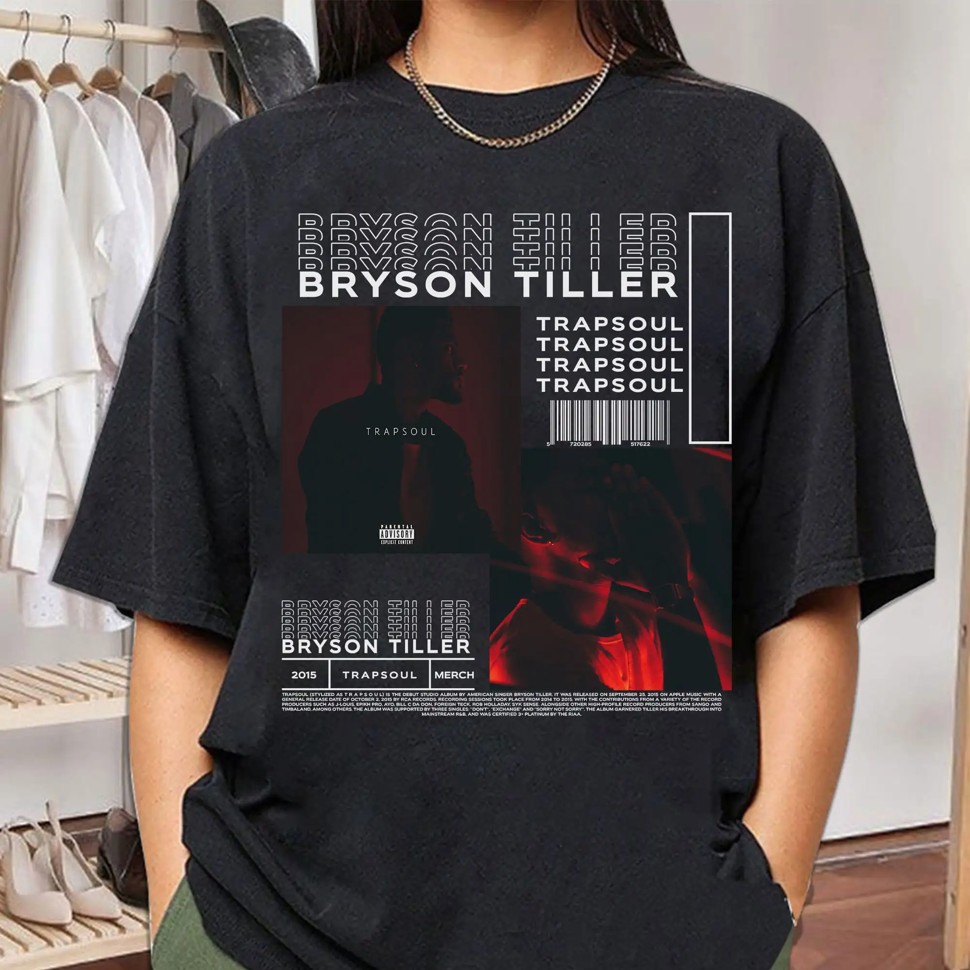 Bryson Tiller Music Album T Shirt Merch Vintage Trapsoul For Lovers Rapper Hip Hop