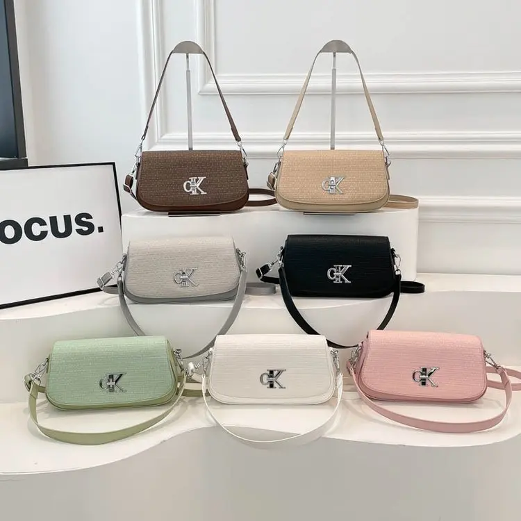 Unique Luxury Crossbody Bag For Women Designer Letter Logo Large Capacity Leather Diaper Bag Elegant Commuter Textured Tote