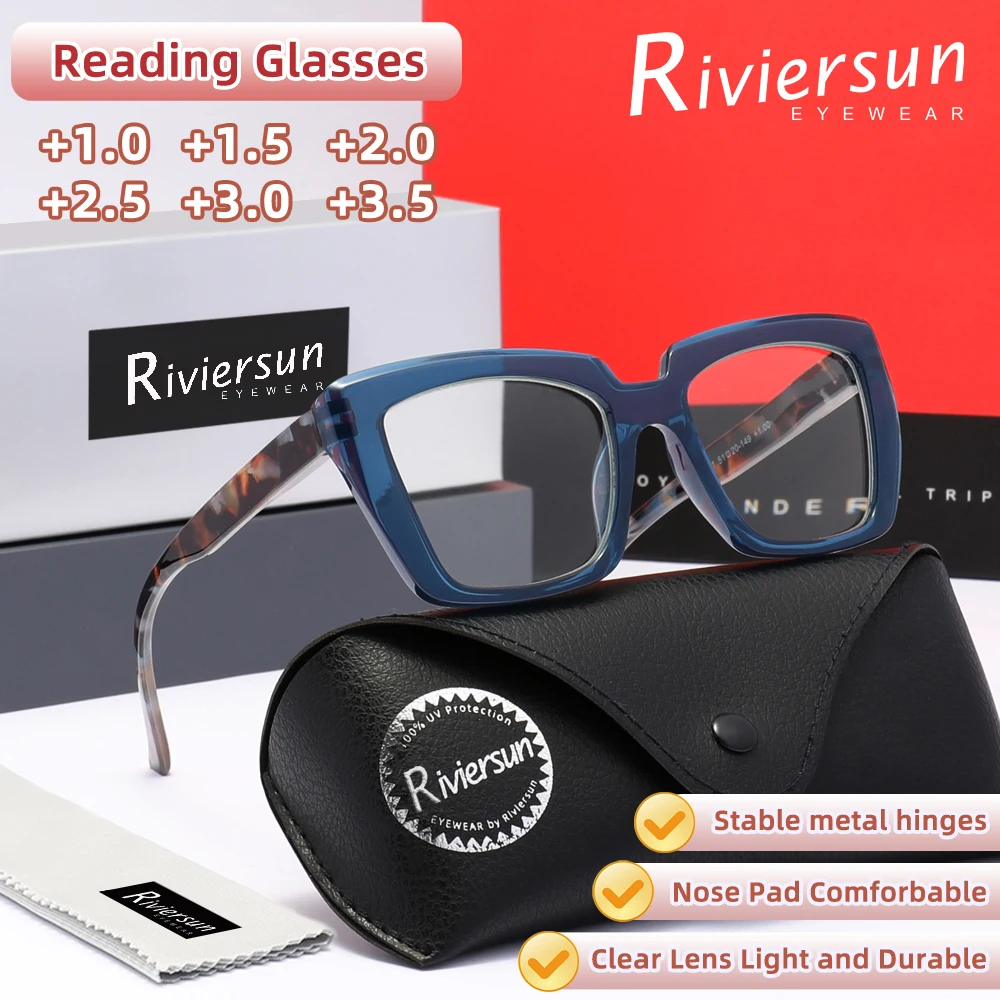 Vintage-Lesebrille für Damen und Herren, Blaulichtfilter, Presbyopie-Brille für ältere Menschen +1,0 +1,5 +2,0 +2,5 +3,0 +3,5