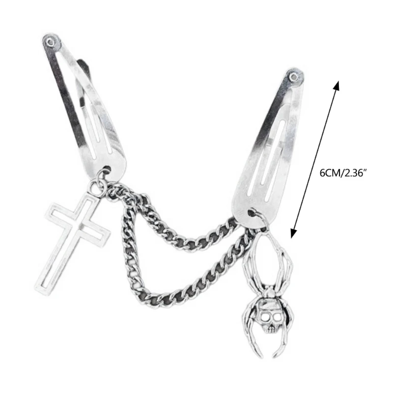 Jepit Rambut Sederhana Pin Rambut Silang Anti Karat 2000S Klip Samping Punk Jepit Rambut Tipis Dekorasi Rambut Tipis Hadiah