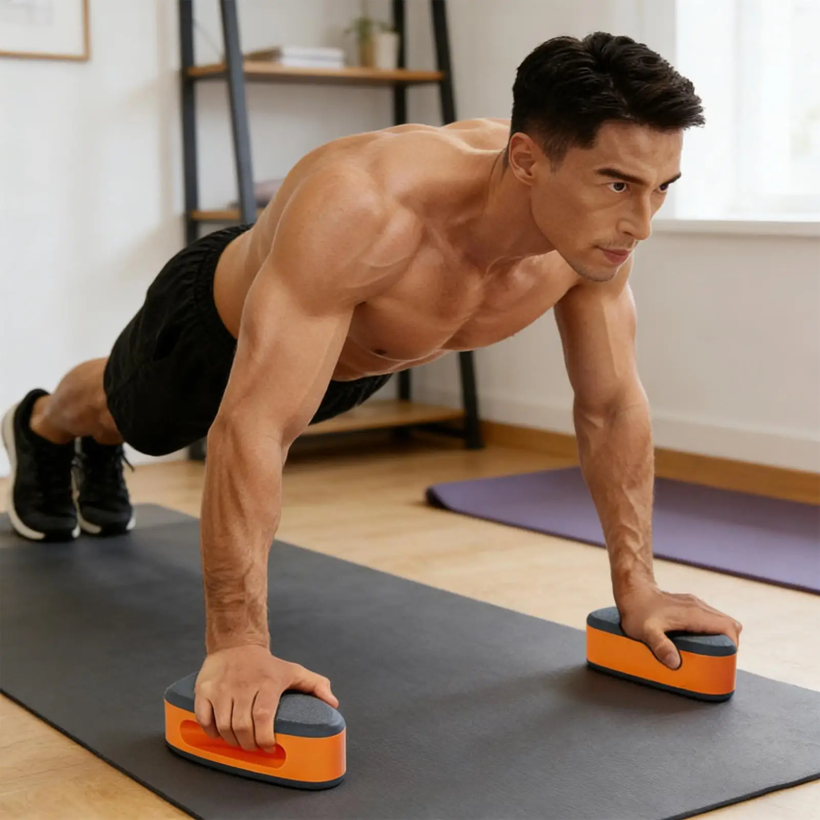 Push Up Bar Portable Anti-Slip Pad Pushup Bar For Men Women Home Gym Sports Activities Indoor Outdoor Workout