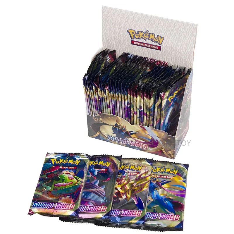 324 Stück/Box Englische Schwert-und-Schild-Serie Pokemon-Karten Booster-Box Sammelkarten-Spiel Sammlerstücke Spielzeug für Fans Geschenk