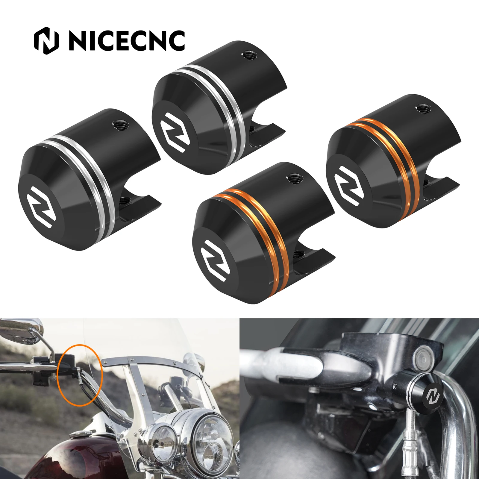 

Brake Clutch Cables Ferrule Covers For Harley CVO Limited CVO Street Glid/Special V-Rod Muscle Freewheeler Ultra Limited/Low
