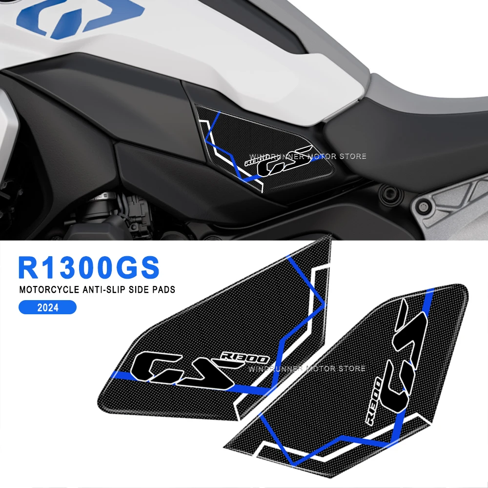 Lado antiderrapante adesivos para motocicleta, 3D adesivo de resina epóxi, almofada impermeável, BMW R1300GS, R 1300GS, 2022