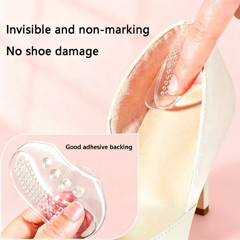 Silicone Heel Protector Pads Self Adhesive Anti Slip Heel Stickers Size Adjust Pain Relief Foot Care Shoe Inserts 2Pcs