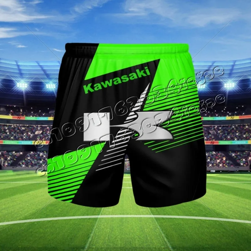 

Kawasaki Motorcycle Racing Team Men Shorts 2024 Summer New Fashion Children Short Pants Sport Fans Male Clothes Bottom