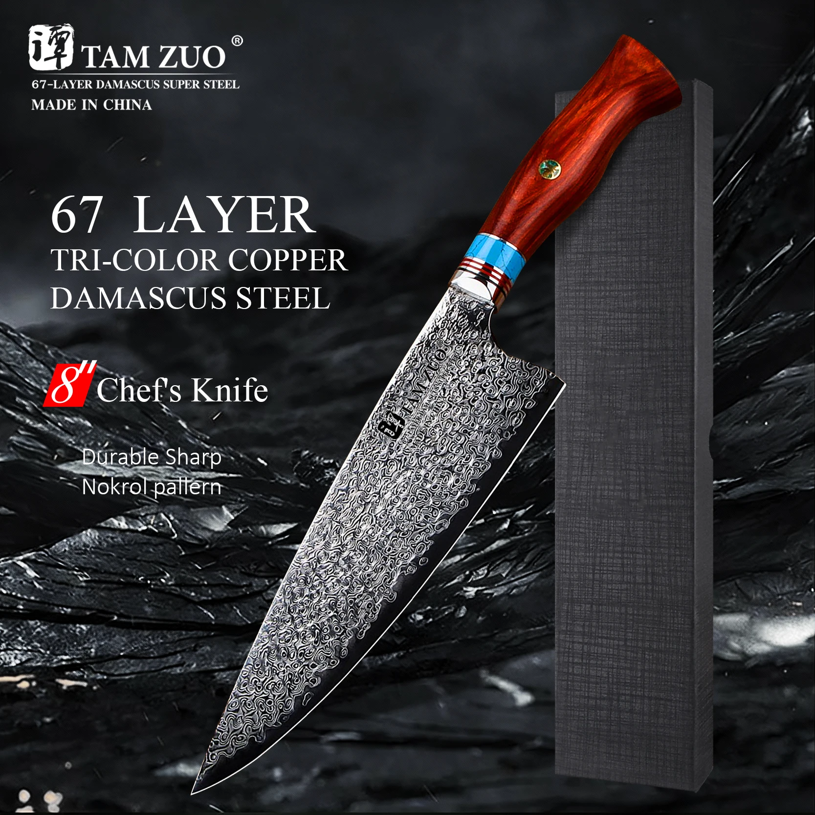 

Damascus Kitchen Knife Chef Cleaver Kitchen Knives Accessories For Meat Vegetables Fish Professional Chef Knife