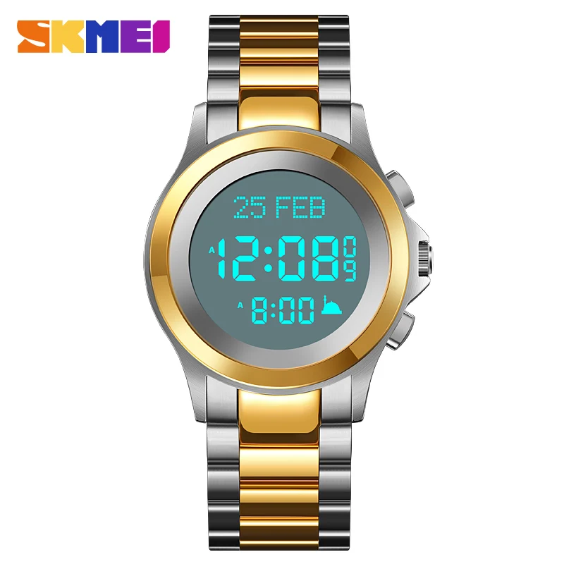 

SKMEI Top Brand Fashion Digital Sport Watches Stainless Steel Back Light Waterproof Men Date Alarm Wristwatch reloj hombre