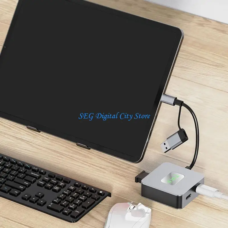 

U75B USB Type C to USB Hubs 4 Port Splitter for Notebook Desktop and Tablets Devices