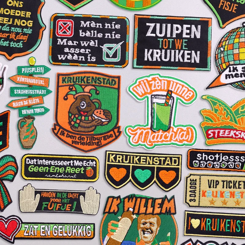 

Kruikenstad Carnival Emblem Embroidery Patch Iron On Patches Netherlands Carnival Patches For Clothing Festive Decorate Patches