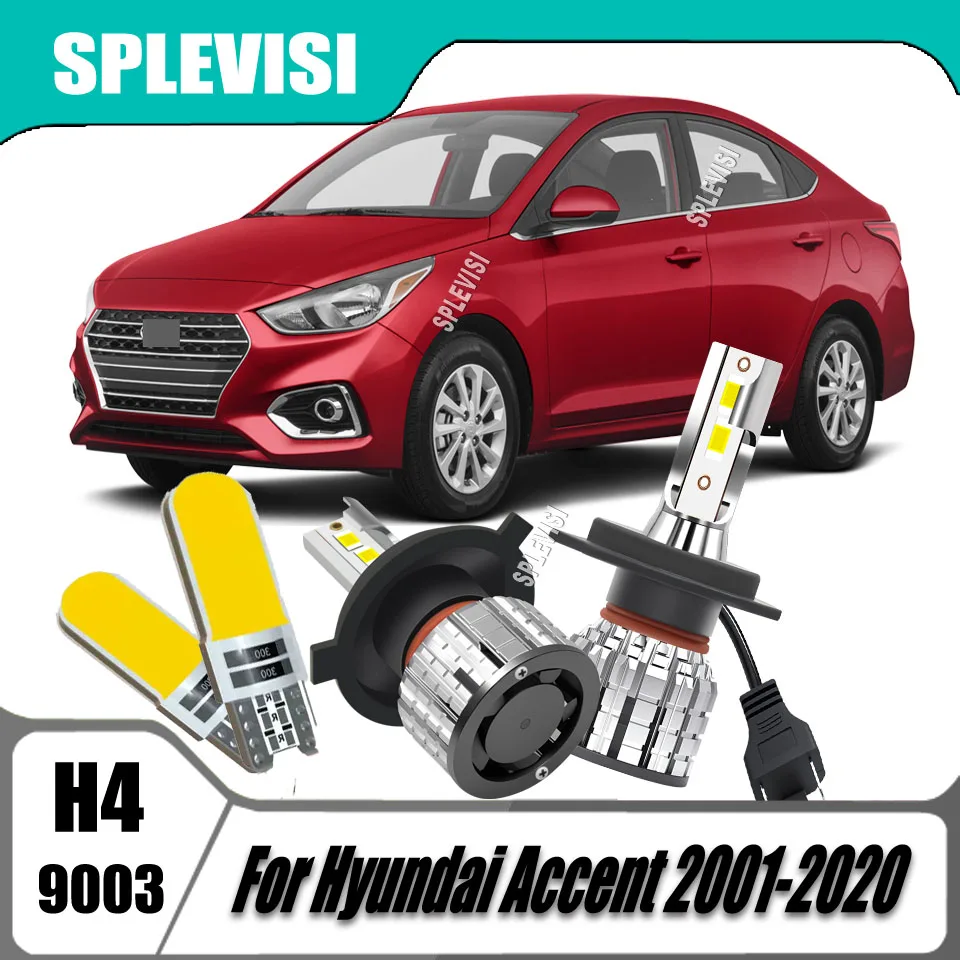

Premium H4 9003 LED Headlight 120W 12000LM 1:1 OEM Fit, No Modification Needed For Hyundai Accent 2001 2002 2003 2004 2005-2020