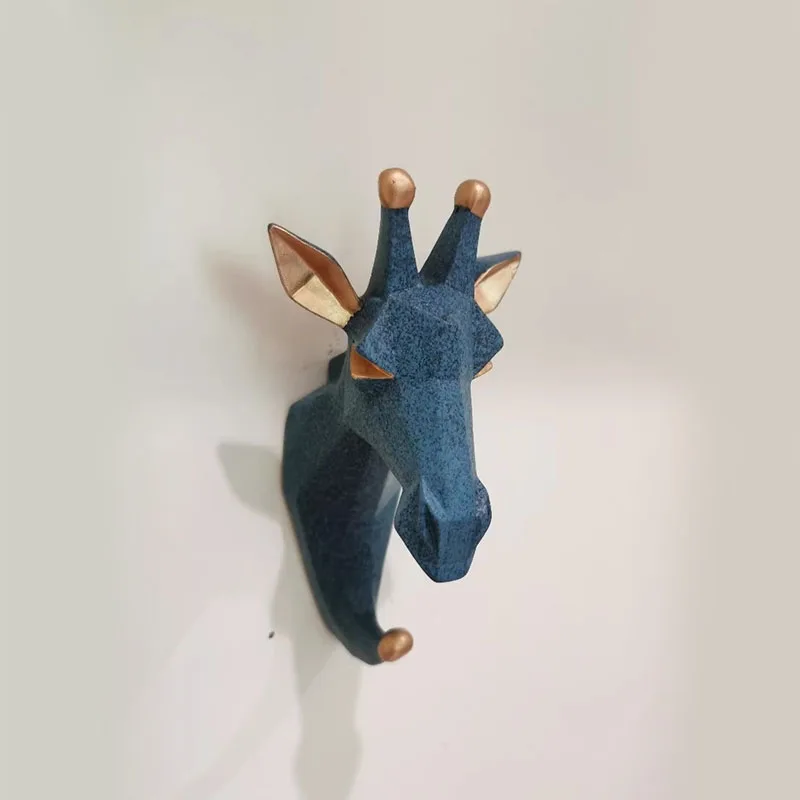 1 Stück Harz Niedliche Tiere Wandhaken für Schlüssel Hut Aufhänger Wanddekoration Hirsch Pferd Elefant Giraffe Figur dekorative Haken für Handtuch