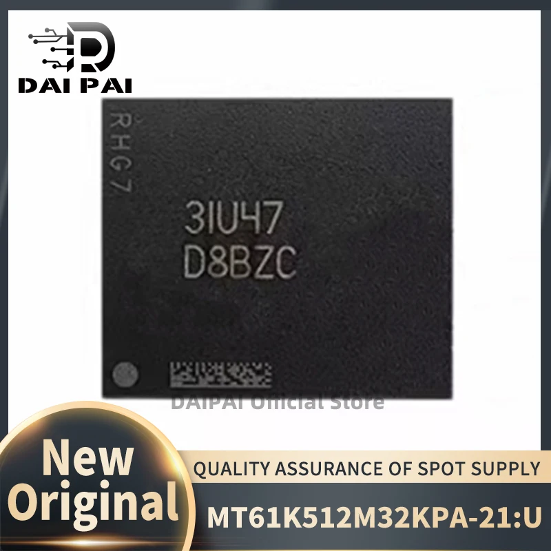 (1Pcs/Lot) 100% New original D8BZC MT61K512M32KPA-21:U BGA Chipset