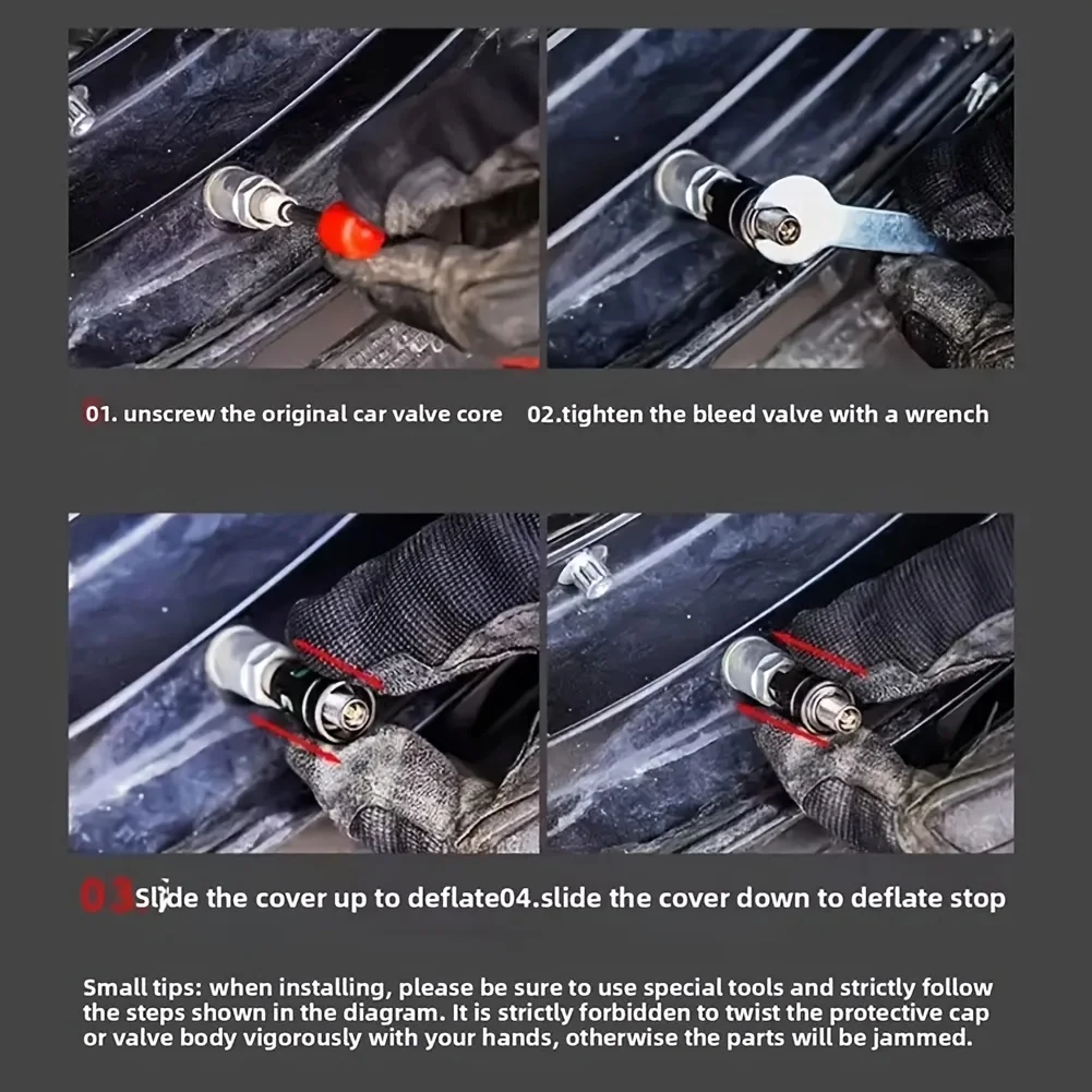 Offroad Tire Deflator with Rapid Air Deflation,Tire Pressure Adjustment Valve,Quick Release Air Valve for Enhanced Sand Traction