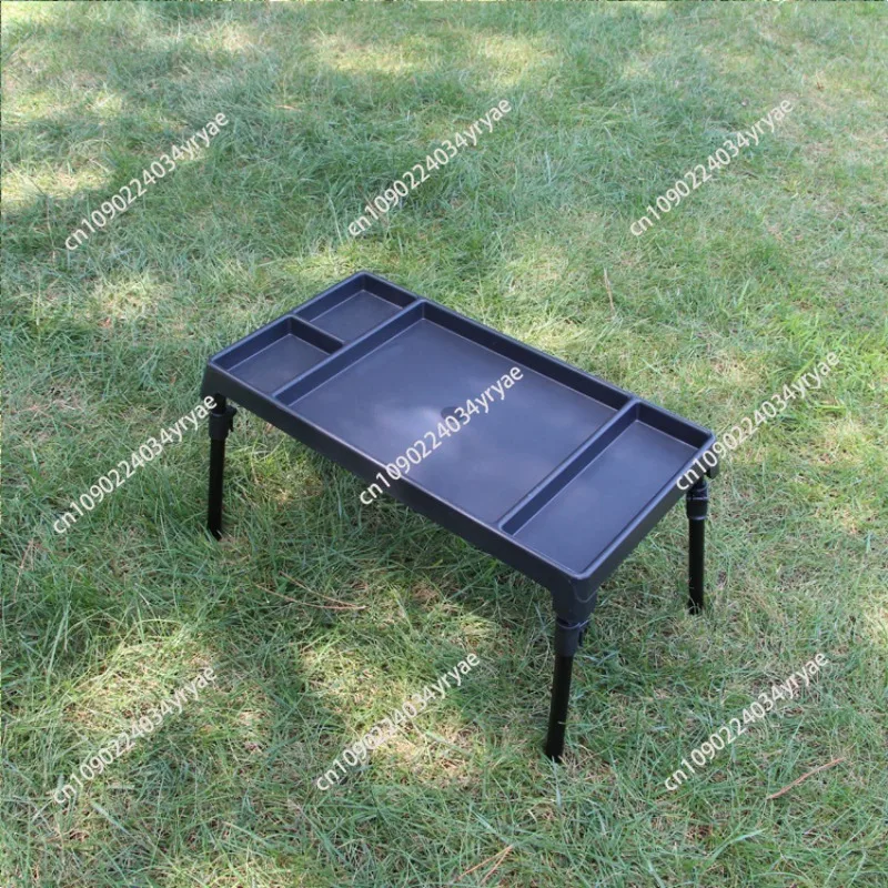 Two outdoor tent tables, foldable adjustable height small table, thickened ABS aluminum leg fishing gear