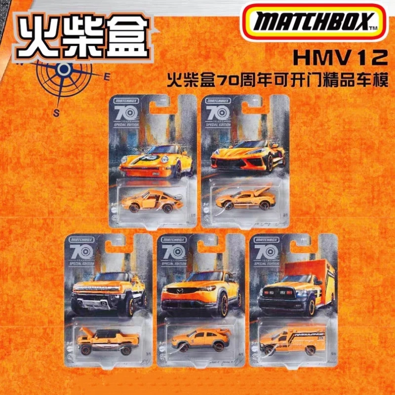 

New Hot Selling Genuine Matchbox 70th Anniversary Collection Series Hmv12 High Quality Alloy Car Model Decoration Festvial Gifts