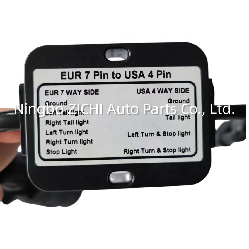 European 7-Pin to American 4-Pin Trailer Adapter Taillight Circuit Converter view 3