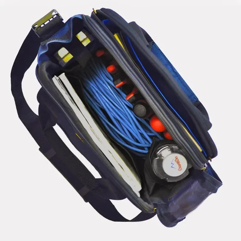 Electricians Portable Hardware Storage Bag Single Shoulder Tools Bag Thickened Wear-Resistant Maintenance Storage Tool Pouch