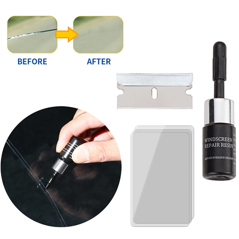 Window Repair Car Glass Cracks Gone Kit Remove Scratch Automobile Truck Motorcycles Broken Repair Windscreen Crack Recovery Set