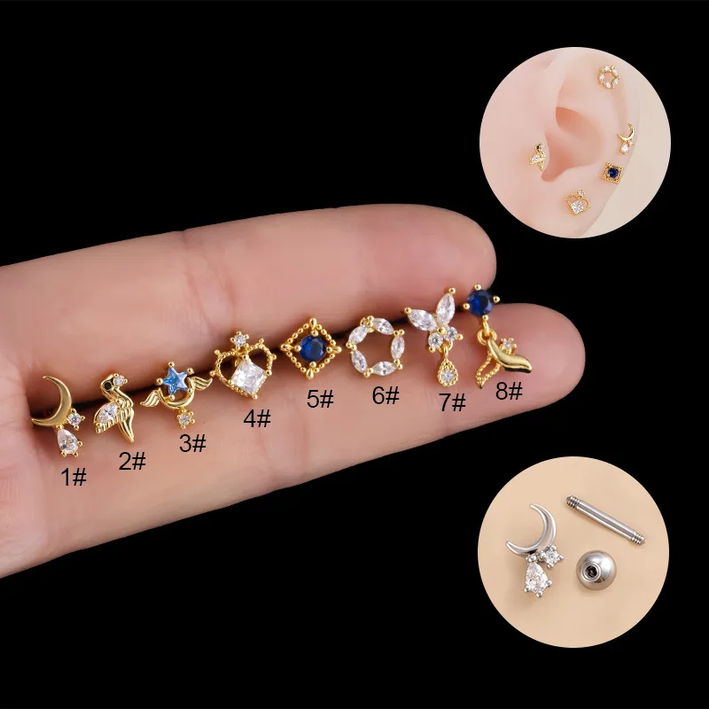 New in Stud Earrings for Women Piercing Decoration Stainless Steel Jewelry Cute Cool Stuff  Friends Gift Ear Rings Sale