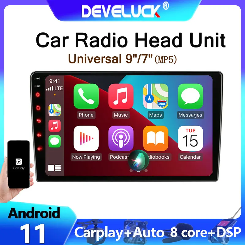 

2din Android 11 Universal Car Radio for Nissan Kia Honda Toyota VW Multimedia Video Player Carplay GPS Navigaion 7/9/" QLED DVD